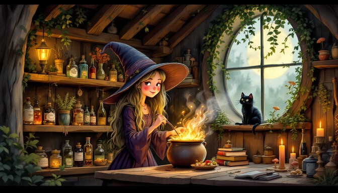 stockcake witch's magical kitchen 4143641 medium